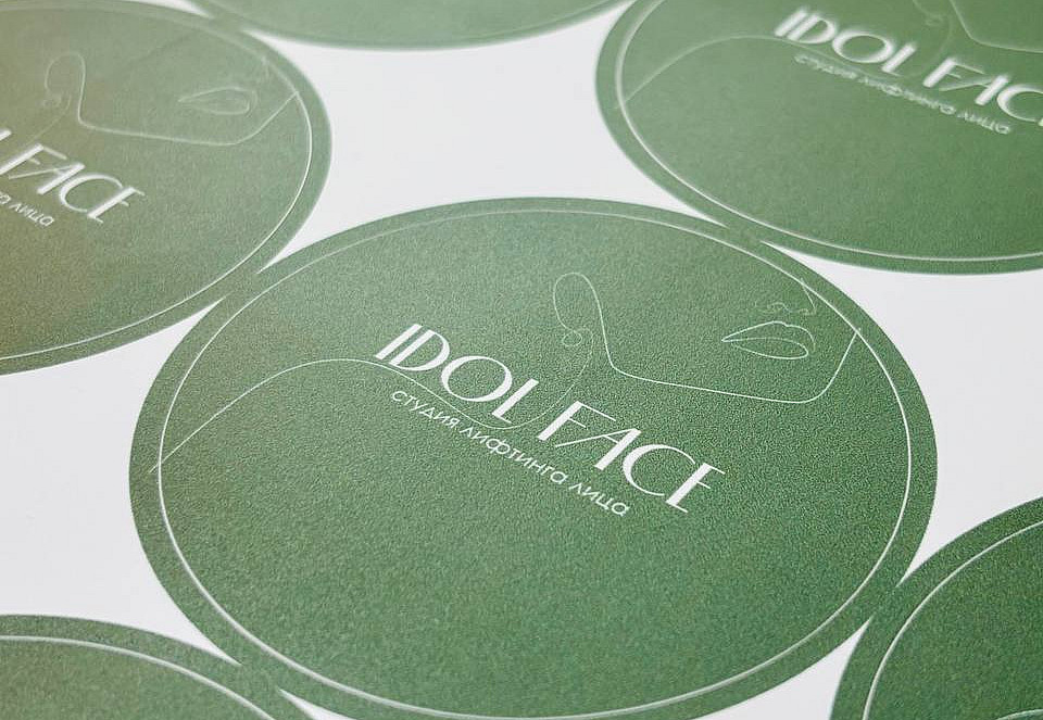 Наше портфолио - Печать наклеек для компании IDOL FACE